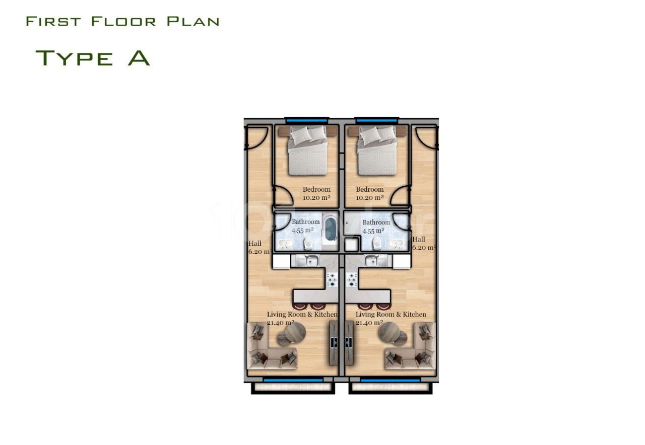 1+1 WOHNUNGEN ZUM VERKAUF FÜR WOHN-UND GEWERBLICHE ZWECKE IN EINEM NEUEN PROJEKT IN KYRENIA ALSANCAK! ** 