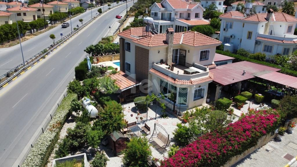 LUXURY VILLA WITH POOL FOR SALE WITH SEA VIEW THAT DOES NOT CLOSE THE WAY ON THE RING ROAD IN KYRENIA! ** 