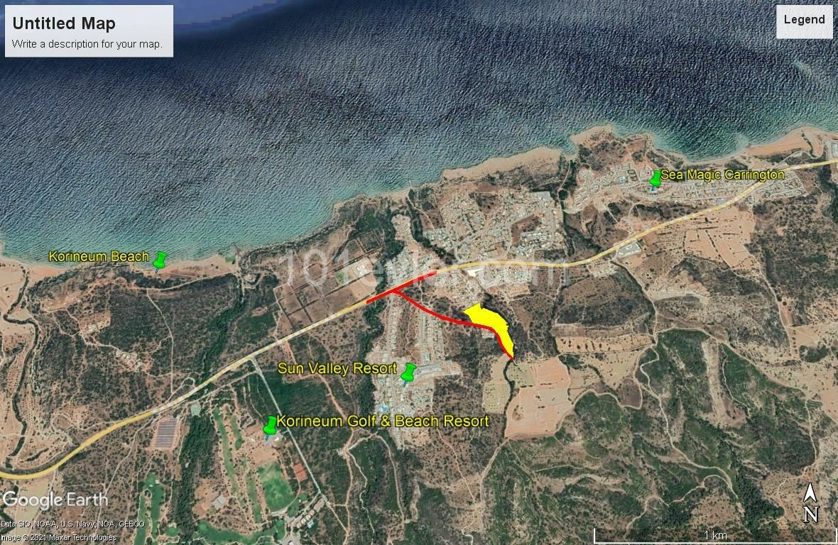 In Kyrenia Esentepe, 18.5 Donum Großprojekte zu verkaufen Land in der Nähe ** 