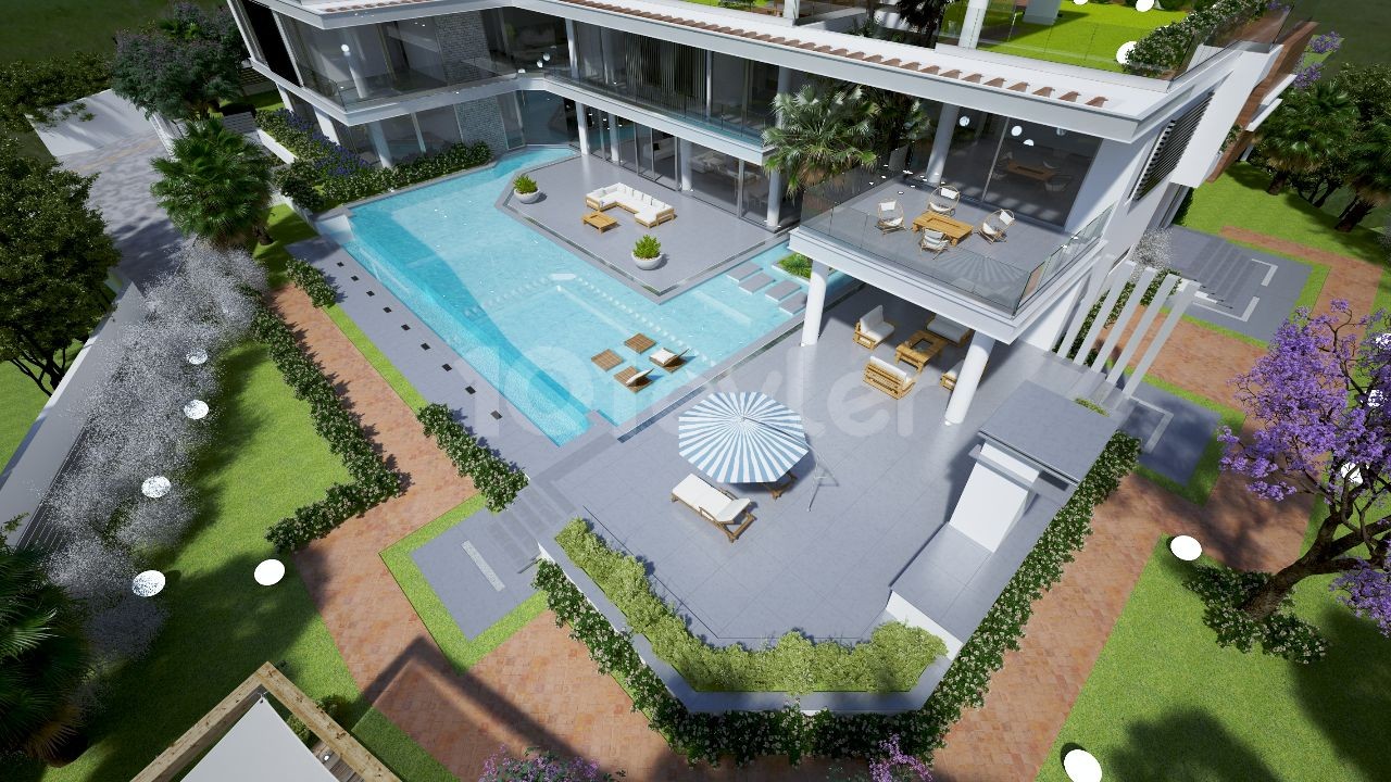 Bellapaıs'ta 2800m2 Arazi içinde Muhteşem Deniz ve Bellapais Manastırı manzaralı Satılık Villa