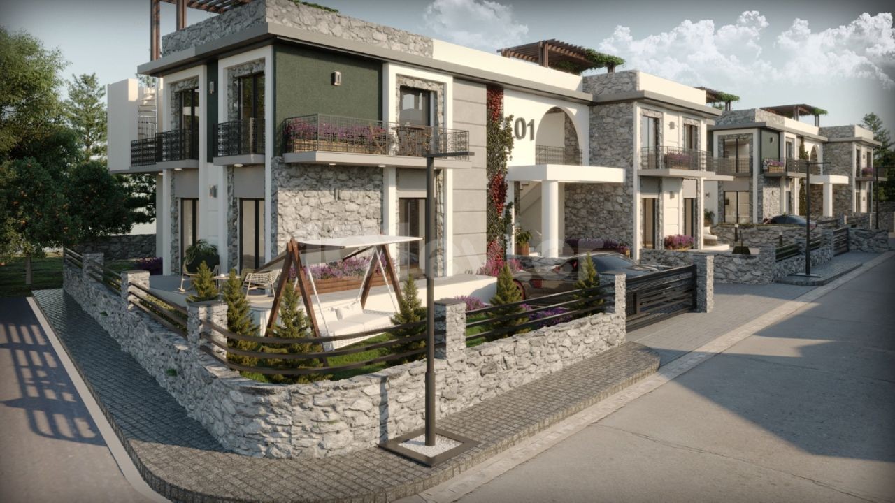 3+1 comfortable luxury apartments for sale in Catalkoy