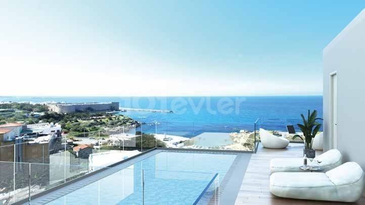 2+1 and 2+1 apartments with swimming pool and doublex apartments with swimming pool for sale in Kyrenia Center