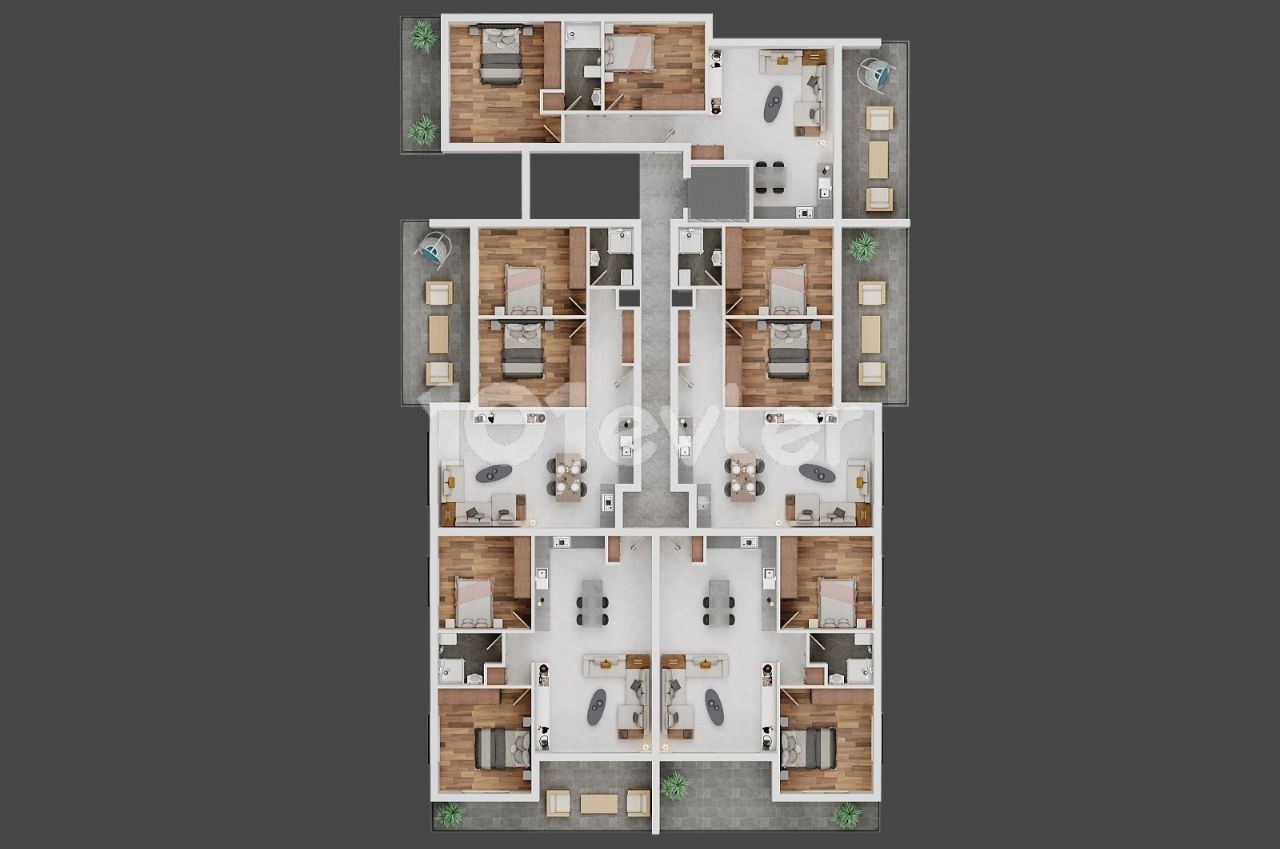 Lefkosa Kaymakli bölgesinde satılık 2+1 daireler ve 2+1 penthouse