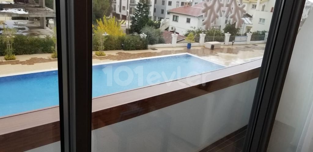 2+1 FLAT FOR RENT IN AKACAN ELEGANCE CENTER, CYPRUS, WITH MOUNTAIN AND POOL VIEW