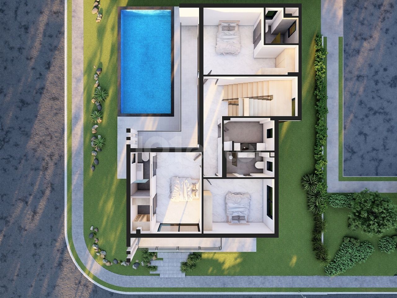 Iskele Otuken Super Luxus 4+1 Villa mit Pool