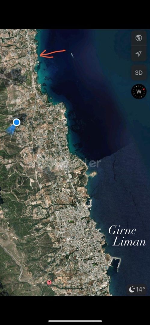 Girne Alsancak Denize Sıfır 10 1\2 Dönüm Satılık Arsa (Çıkartma Plajı Yanı) 