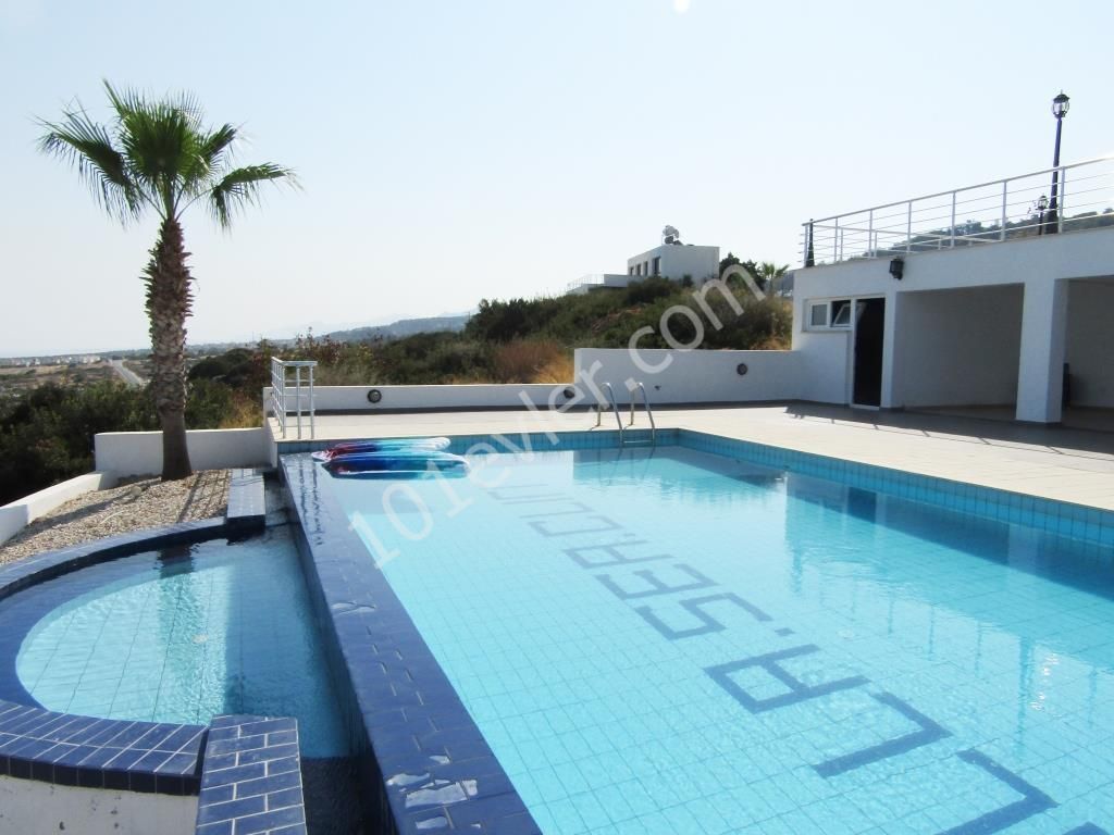 'Executive 3 bedroom Private VILLA, Perfect cliff top location situated directly above the shoreline giving amazing SEA VIEWs and sunsets. Very secluded, Private 10m x 5m infinity pool with separate 2m x 2m paddling pool. Large terraces, shade, Poolside WC and shower facilities. Stone BBQ, Off road 