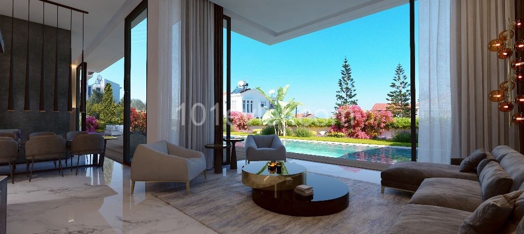 Bellapais'te Havuzlu Salonlu Eşsiz Modern VIP Villa ** 