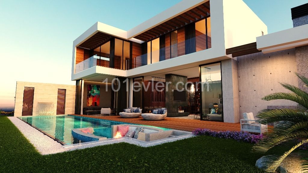 Bellapais'te Havuzlu Salonlu Eşsiz Modern VIP Villa ** 