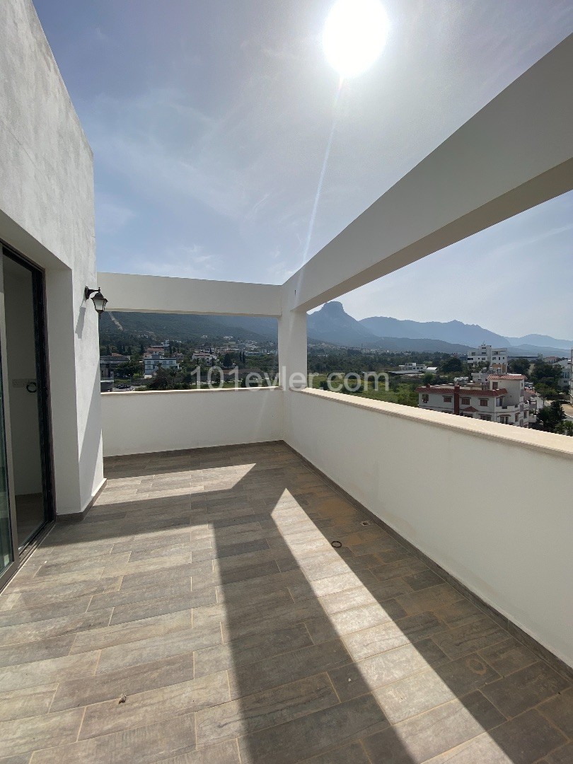 3+1 FURNISHED PENTHOUSE IN GREENERY WITH SEA AND MOUNTAIN VIEW 