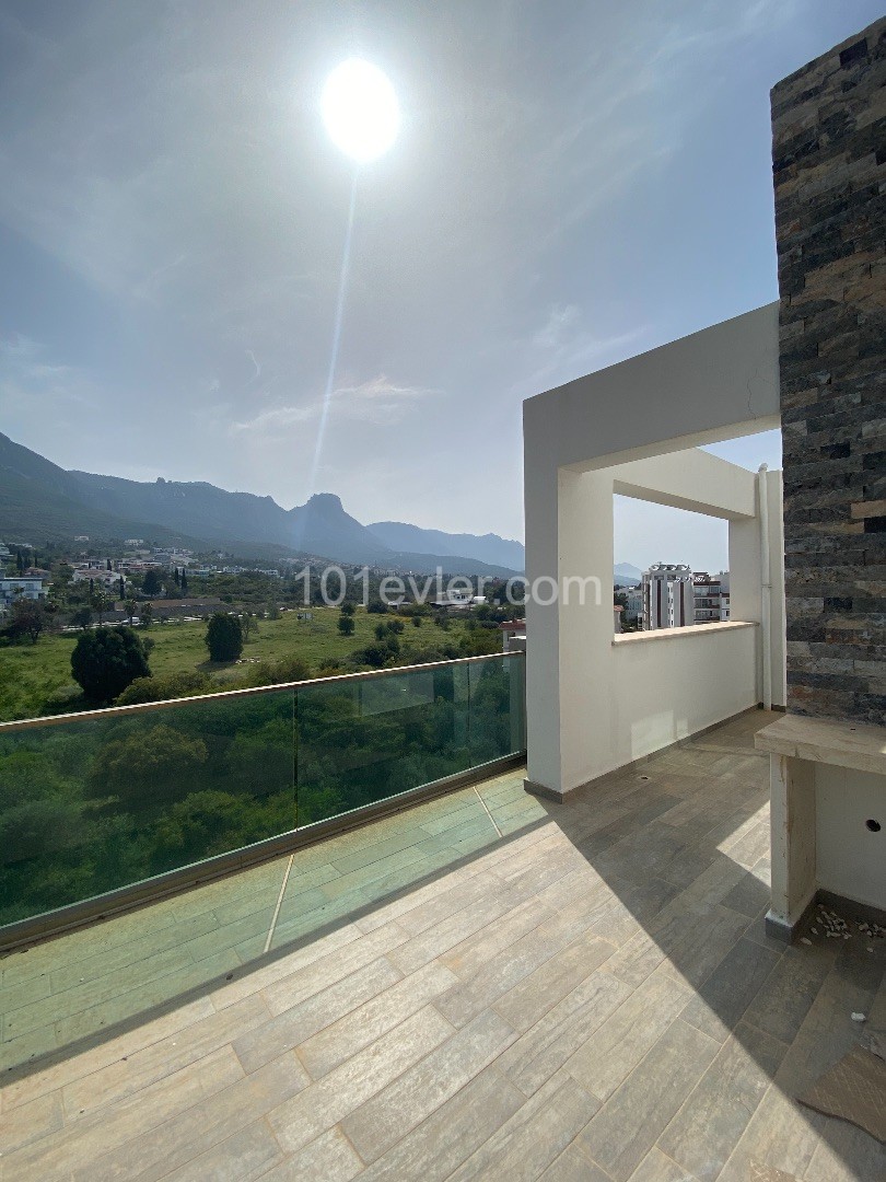 3+1 FURNISHED PENTHOUSE IN GREENERY WITH SEA AND MOUNTAIN VIEW 