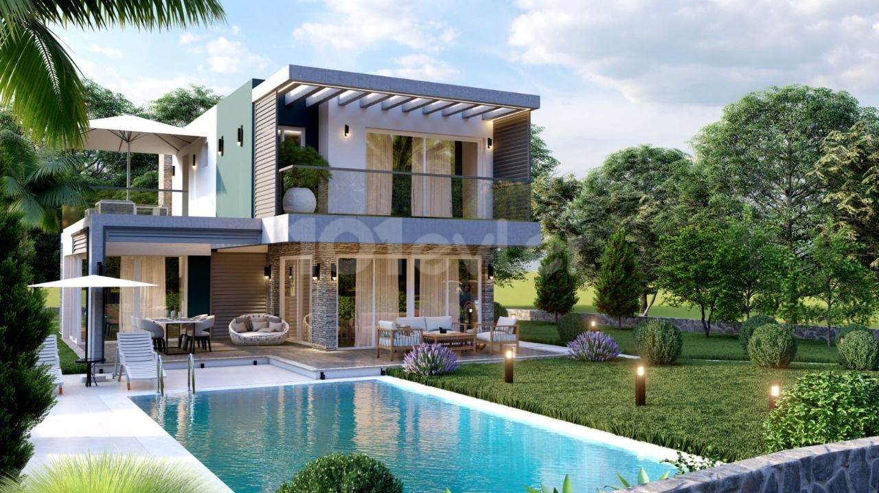 4+1 VILLAS WITH PRIVATE POOL FOR SALE IN KYRENIA/ALAGADİ UNDER PROJECT PHASE