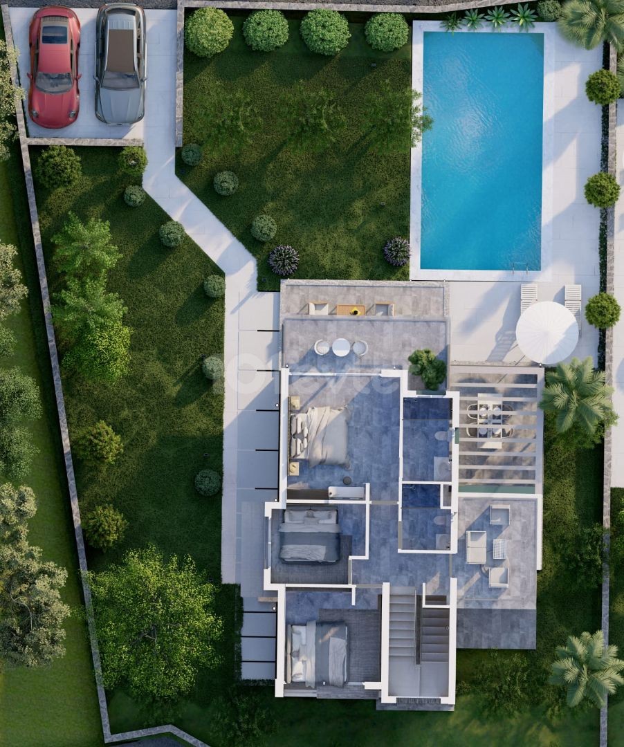 4+1 VILLAS WITH PRIVATE POOL FOR SALE IN KYRENIA/ALAGADİ UNDER PROJECT PHASE