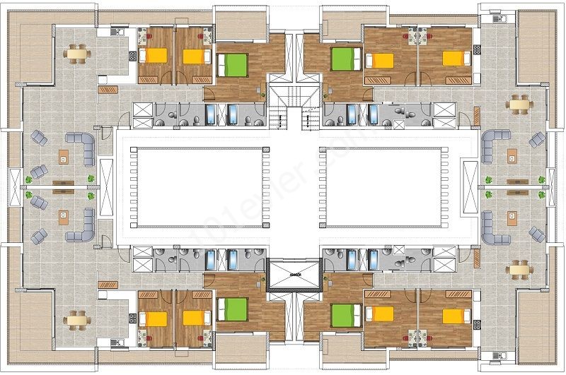 Zum Verkauf im Zentrum von Kyrenia 1+1 2+1 3+1 Wohnungen und Penthäuser ** 