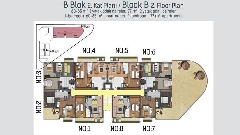 1+1 and 2+1 apartments for sale in Magosa ** 