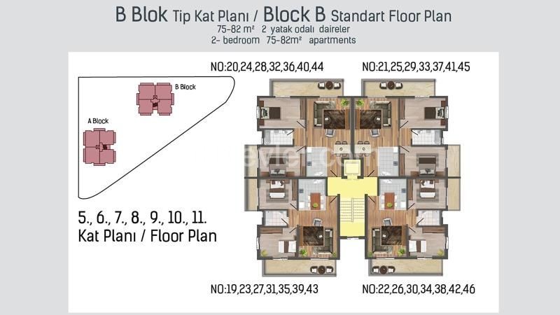 1+1 and 2+1 apartments for sale in Magosa ** 