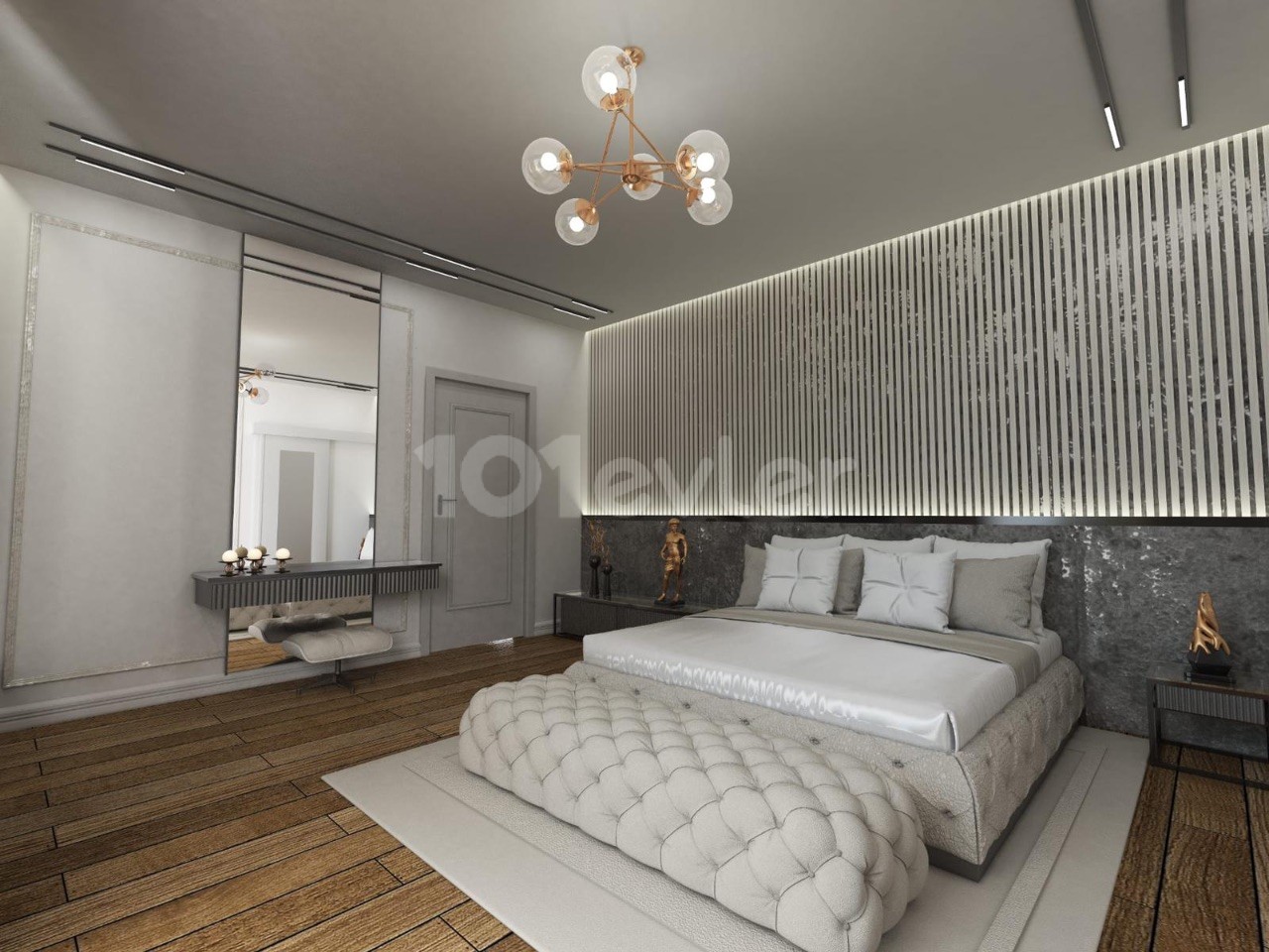 Совершенно новый проект с 4 спальнями, поставленный в Турции в Кирении/Озанкее ** 