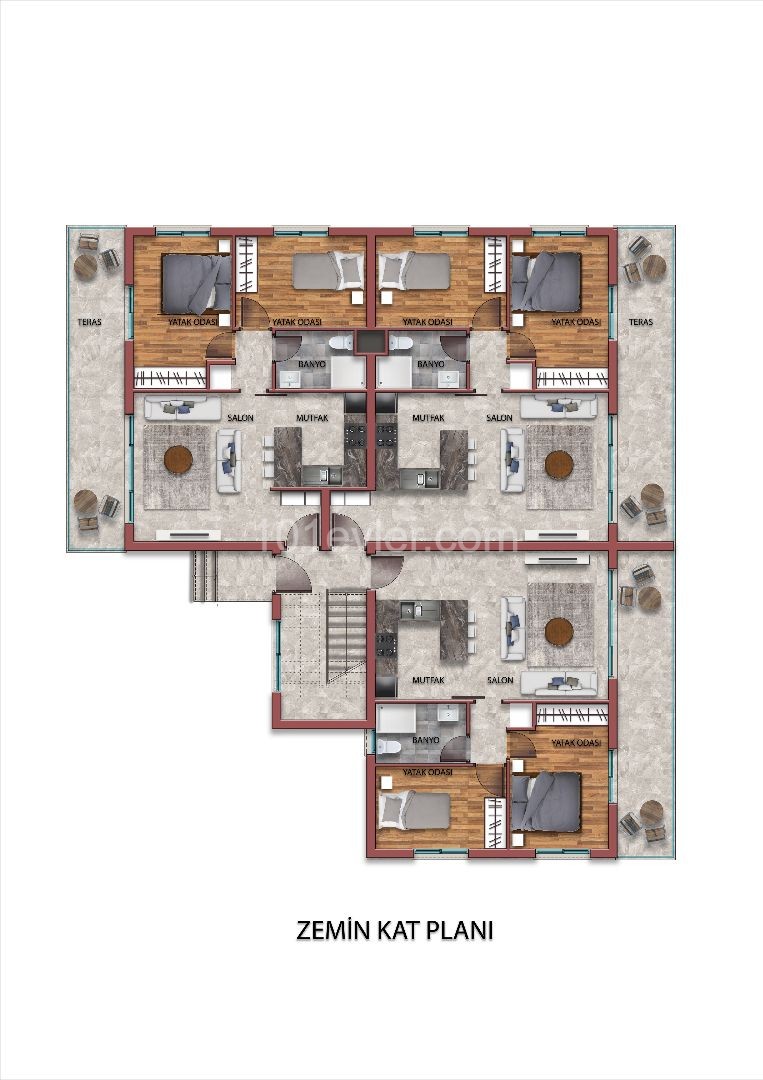 گیرنه-السانکاک تا 2 + 1 ,اپارتمان 75 متر2 ** 