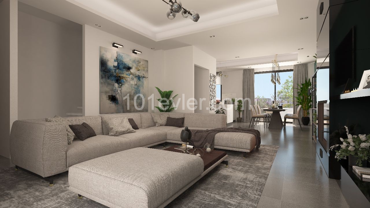 Zu verkaufen in HAMITKÖY 3 + 1,insgesamt 180 m2 VILLA mit Garten, Garage ** 