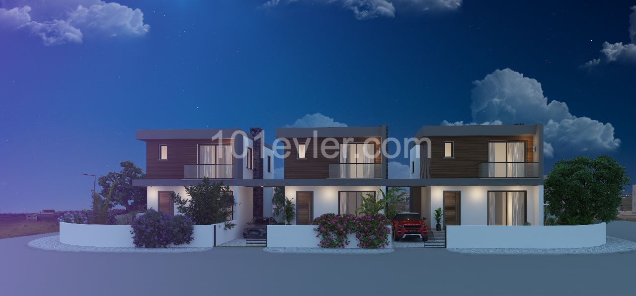 3 + 1 VILLAS FOR SALE IN HAMITKOY, TOTAL 180 m2 WITH GARDEN, GARAGE ** 