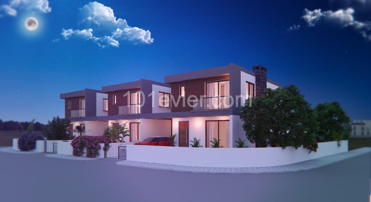 3 + 1 VILLAS FOR SALE IN HAMITKOY, TOTAL 180 m2 WITH GARDEN, GARAGE ** 