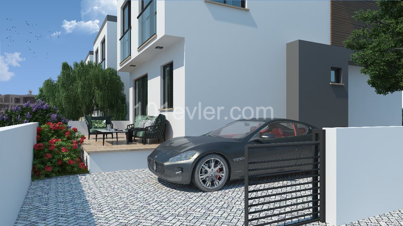 3 + 1 VILLAS FOR SALE IN HAMITKOY, TOTAL 180 m2 WITH GARDEN, GARAGE ** 