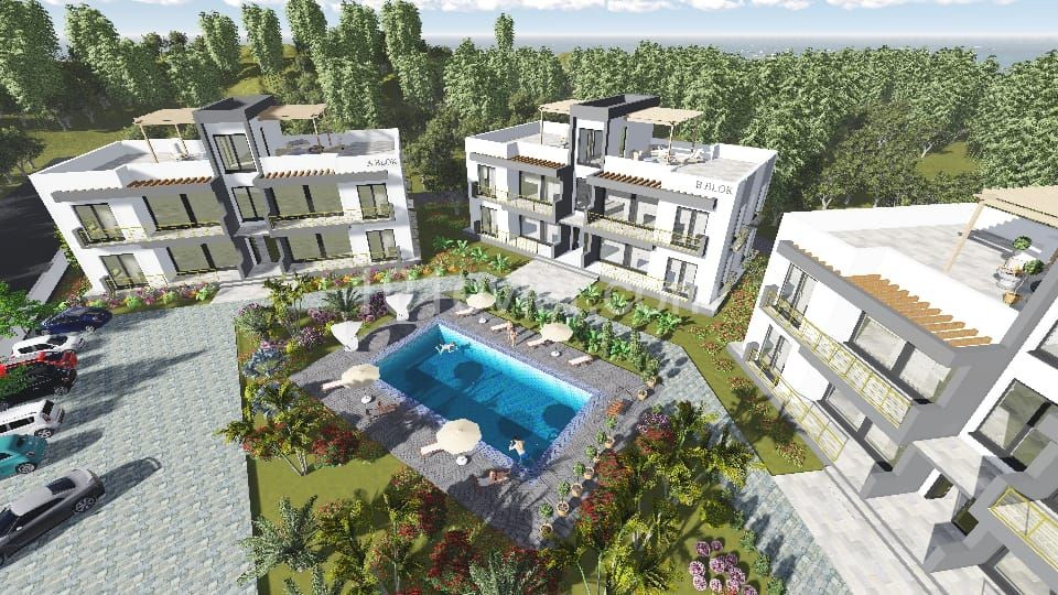 BRAND NEW PROJECT IN KYRENIA LAPTA DELIVERED IN JUNE 2022 2+1 SPACIOUS FLATS ** 