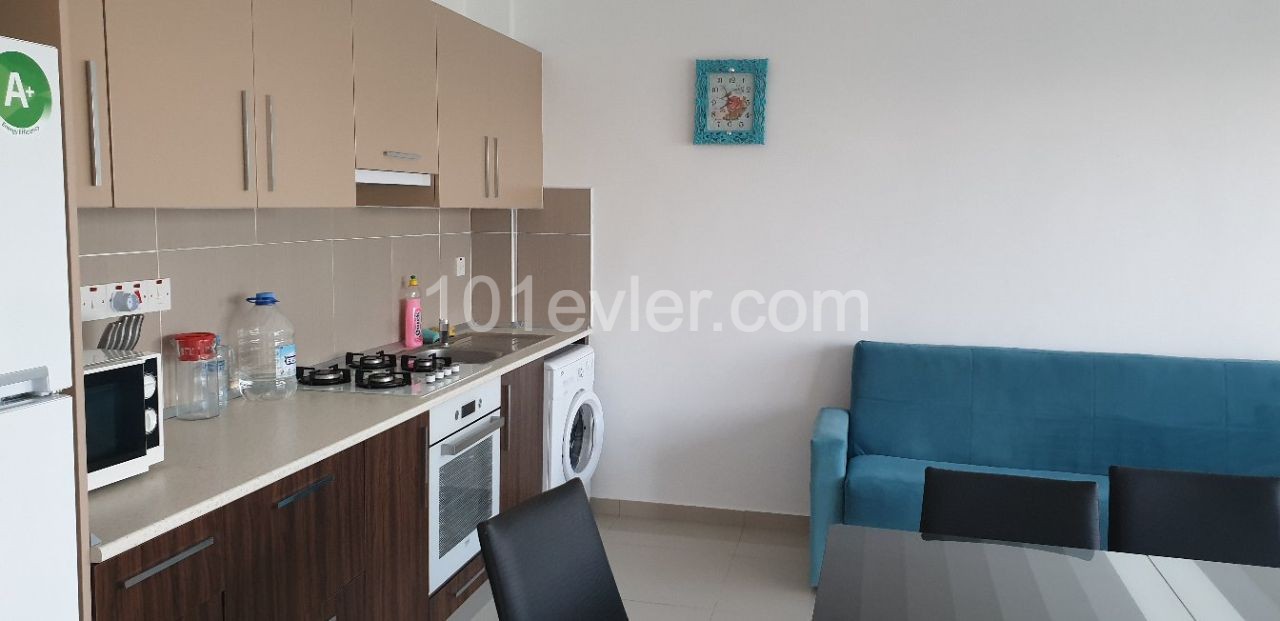 For sale Kyrenia-Alsancak 1+1, fully furnished, air-conditioned, has a terrace, half park, 42 square meters, first floor, in a complex with pool, 8 years building, equivalent to your husband.