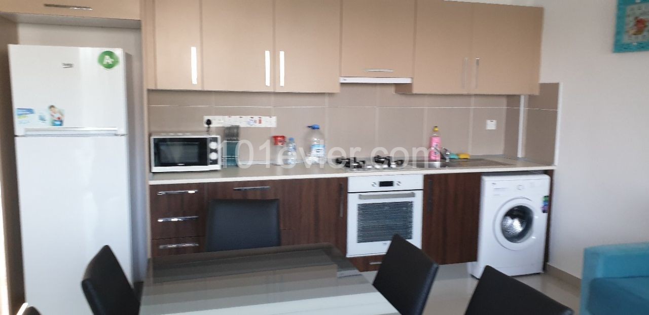 For sale Kyrenia-Alsancak 1+1, fully furnished, air-conditioned, has a terrace, half park, 42 square meters, first floor, in a complex with pool, 8 years building, equivalent to your husband.