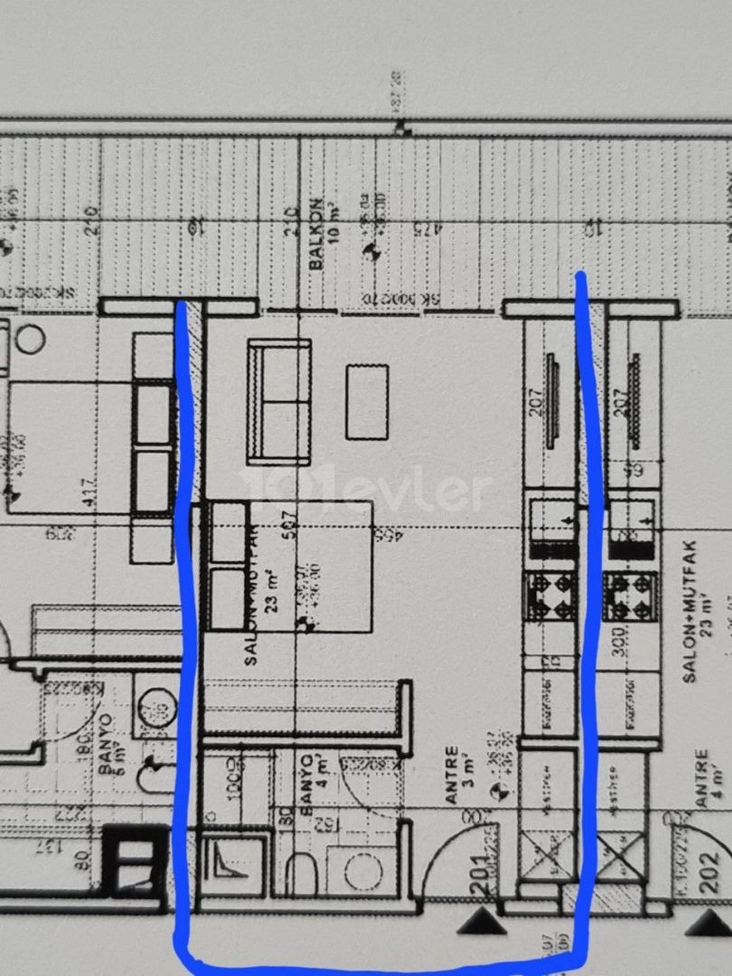 Iskele- Long beach Grand Sapphire Resort and Residences 0+1 satilik daire.