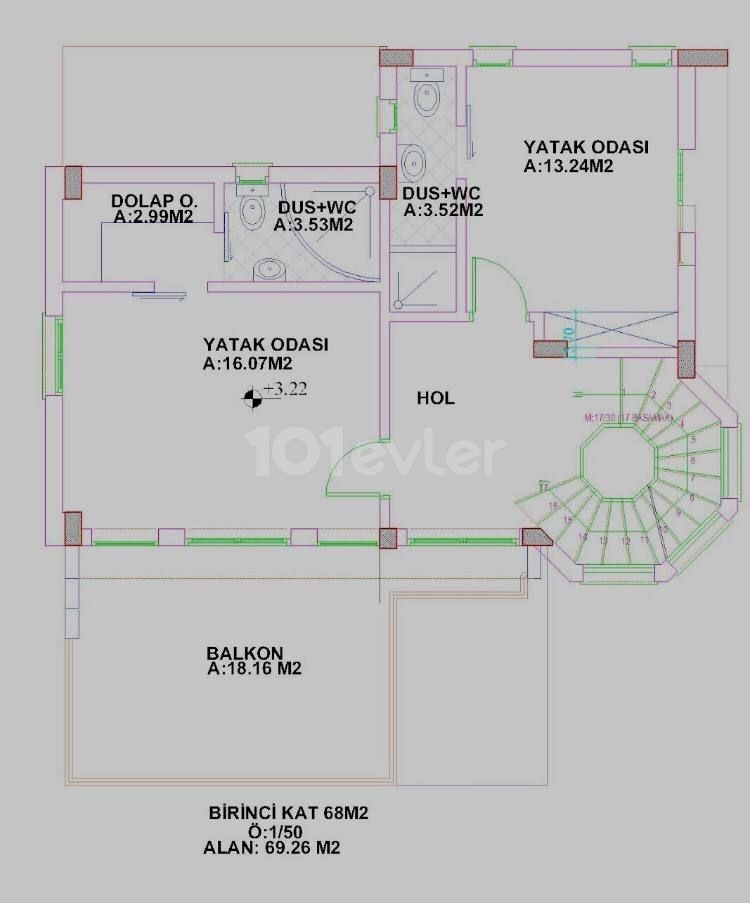 Кериния - Алсанждак продается 3+1, 249 m2. 