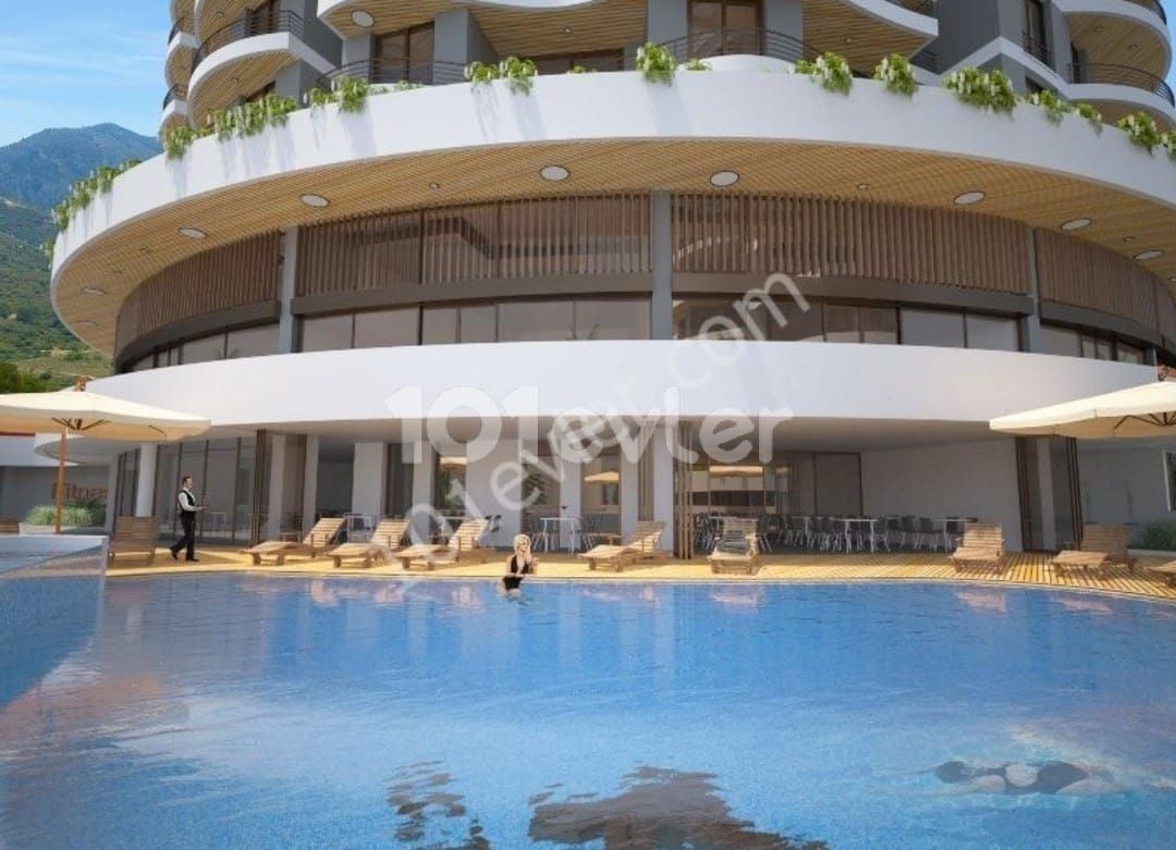 KYRENIA - Upper Kyrenia, apartment for sale 0+1 in Barış Park.