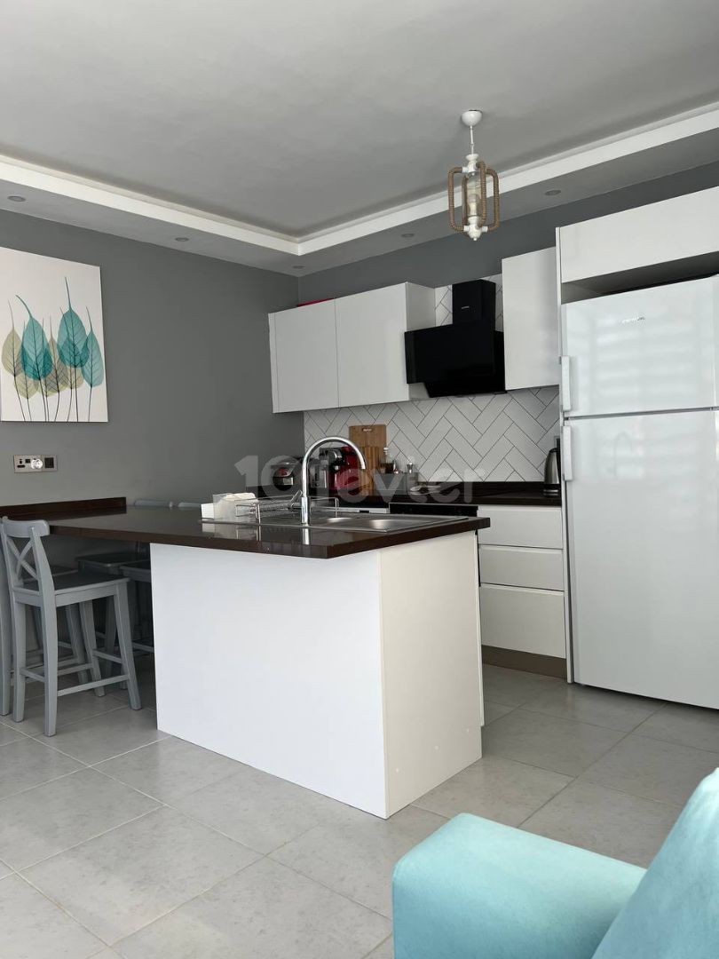 Kyrenia - Alsancak, 1+1 flat for sale in a new complex with pool, terrace and designer renovations. We speak Turkish, English and Russian