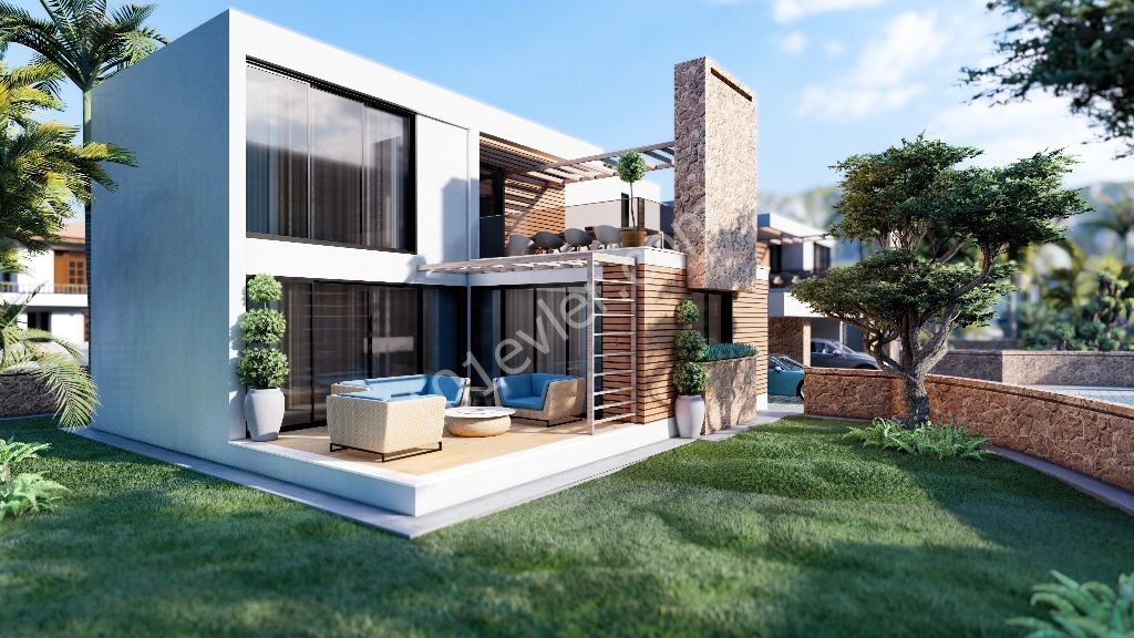 Turkish Title Modern New Villa in Ozankoy Kyrenia