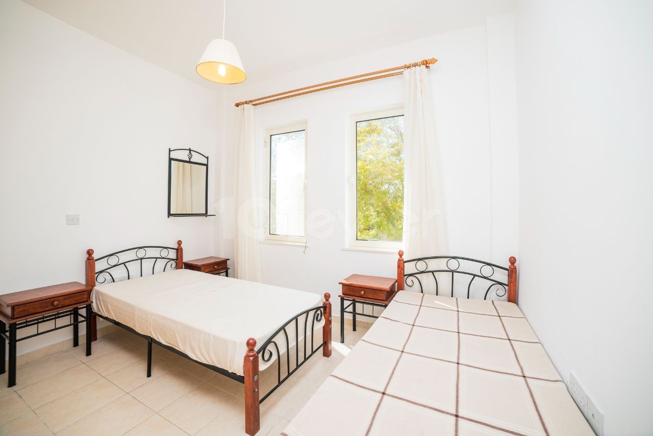 آپارتمان 2 خوابه، 2 حمام در روستای خلیج لاک پشت، یک سایت محبوب در Esentepe.