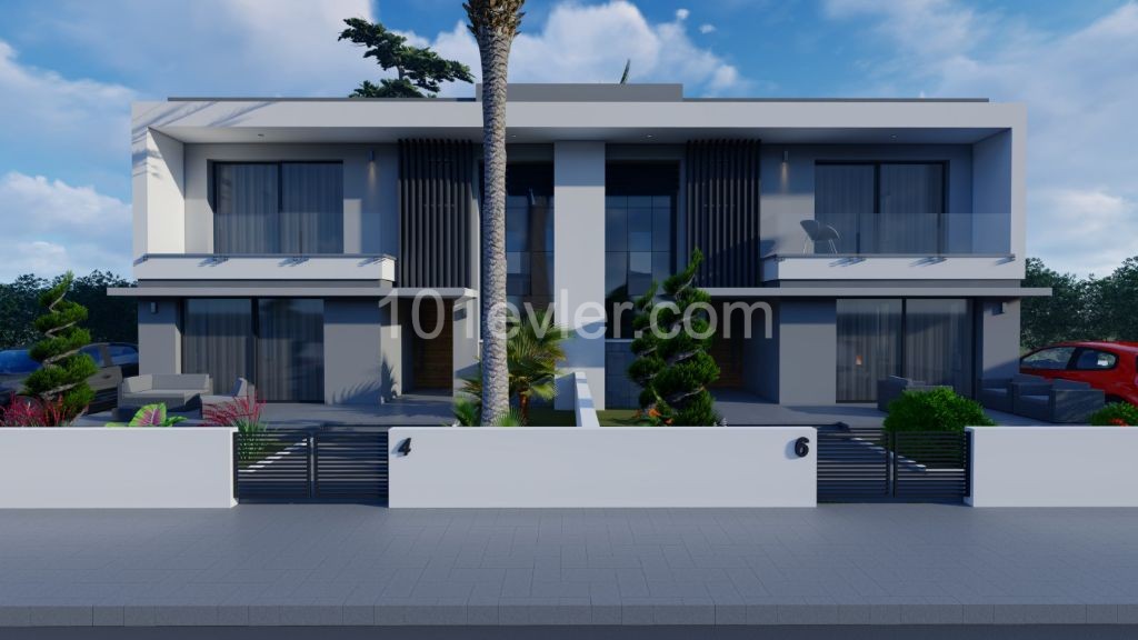 Ekim 2021'de teslim olacak satılık 4 yatak odalı İkiz Villa