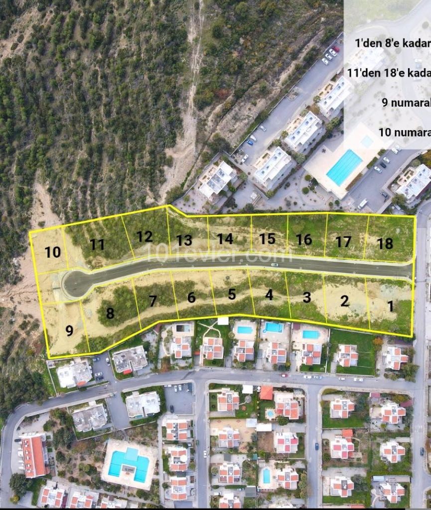 For sale, a dec80m2 Plot equivalent to 100%, with a large sea view, in one of the fast-developing areas at Çatalkoy ** 