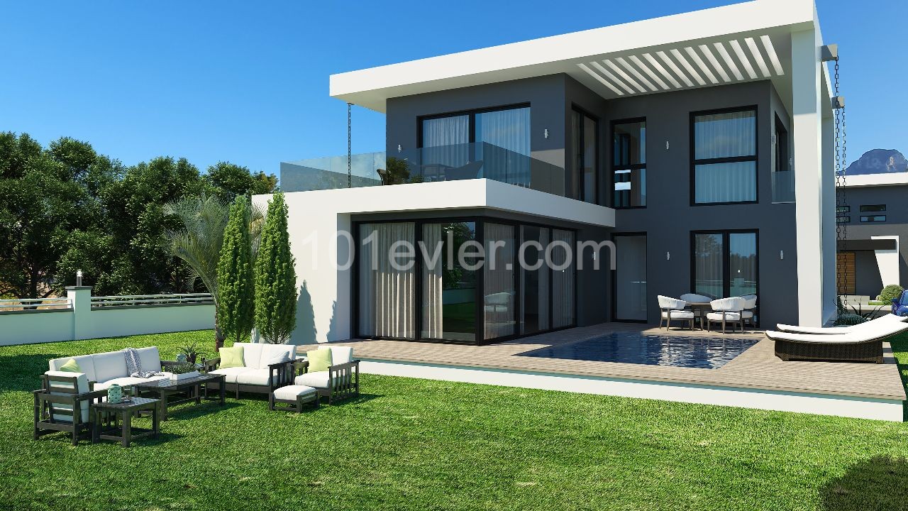 3-4 bedroom villas in Alsancak Region, consisting of 8 privileged villas, located on a prestigious site ** 