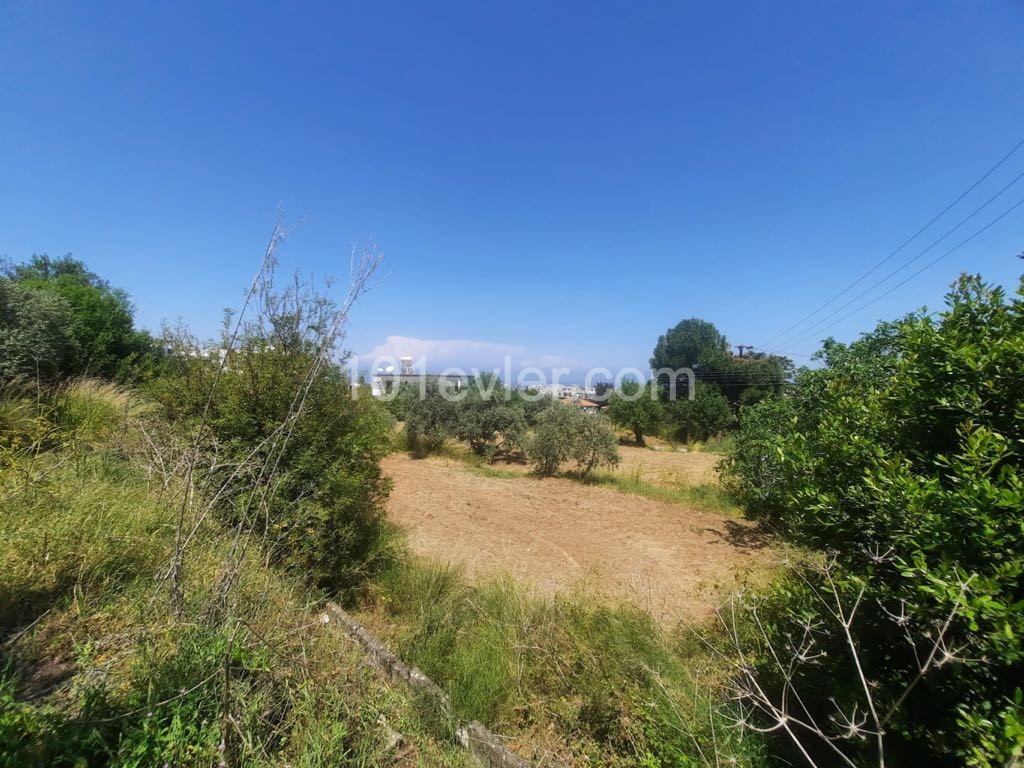 a 980m2 land plot for sale with a 100% equivalent cob with a sea view, located on a cul-dec-sac with a green area on 2 facades yesil ** 