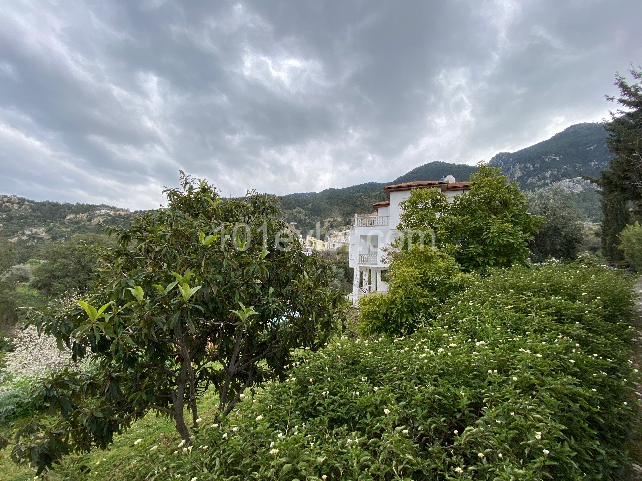 Detached house for sale in Lapta Başpınar, with an unobstructed sea view, within 3.5 donums ** 