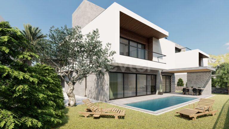 4 + 1 Luxusvilla Mit Moderner Architektur In Kyrenia Karaoglanoglu Zum Verkauf ** 