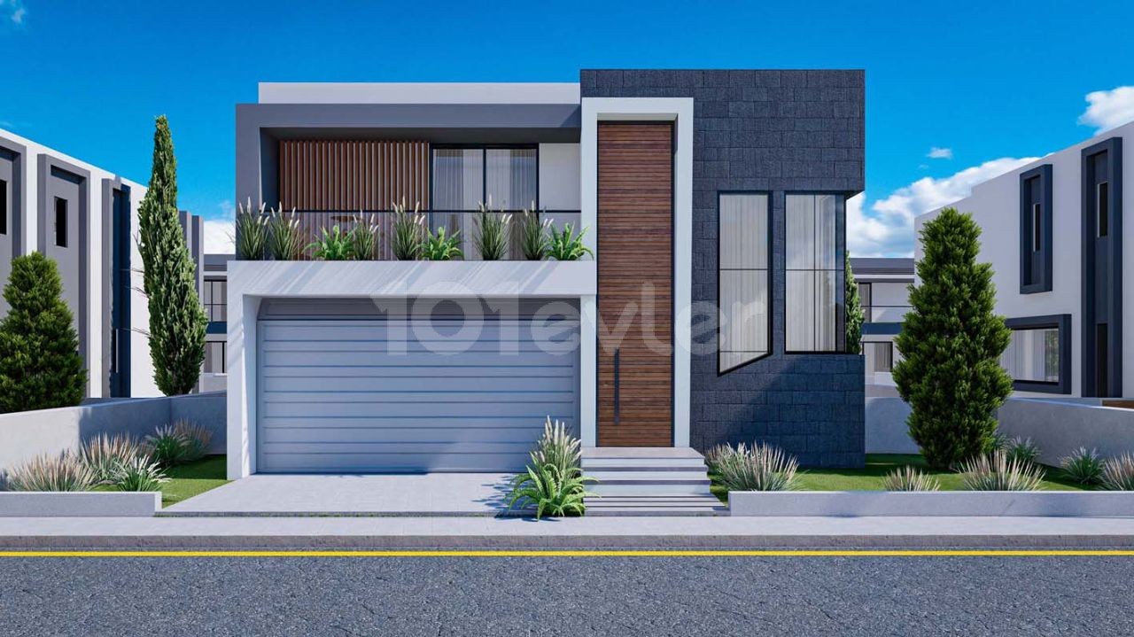 Villas with 3 + 1, 4 + 1 Options in an Ultra-Luxury Modern Site Located in Famagusta, Yenibogazici ** 