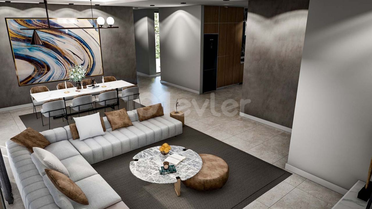 Famagusta, 3 +1 Single Floor Villa in an Ultra Luxury Modern Site Located in Yenibogazici ** 