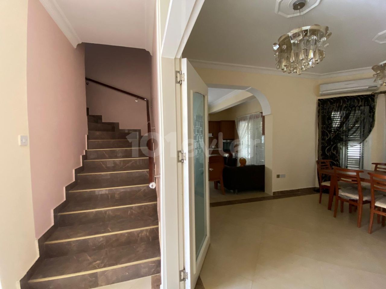 A two-storey villa with three bedrooms and a swimming pool ** 