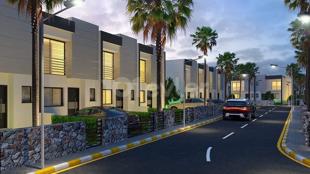 Girne Alsancak'da Kaliteli, Modern, Dağ ve Deniz Manzaralı 2+1 Şahane Uygun Fiyatlı İkiz Villa