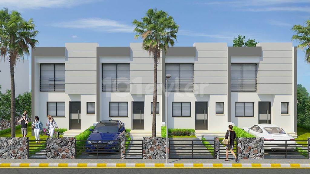 Hochwertige, moderne, 2+1 herrliche erschwingliche Doppelvilla mit Berg-und Meerblick in Kyrenia Alsancak ** 