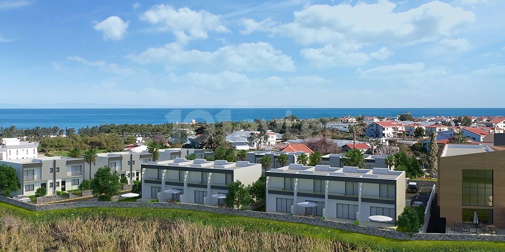 Hochwertige, moderne, 2+1 herrliche erschwingliche Doppelvilla mit Berg-und Meerblick in Kyrenia Alsancak ** 