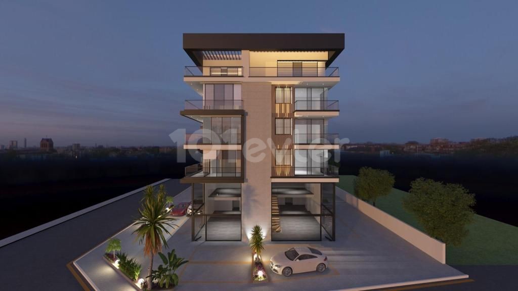 Girne Merkez'de  Oldukça Modern 3 Yatak Odalı ve 2 Yatak Odalı Penthouse Opsiyonlarıyla Satılık Daire