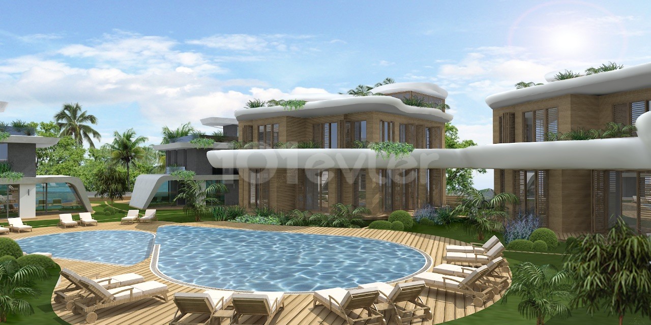 Kyrenia Lapta 430 m2 li, Shared pool, 300 Meters from the sea, Our Luxury Project ** 