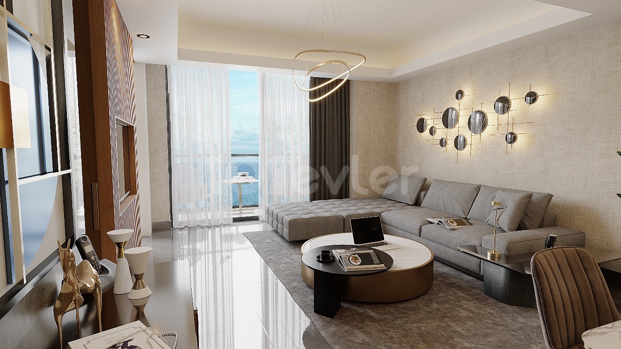 Iskele Long Beach 2-Bedroom New Project with South View, Proximity to the Sea and Central location, Shared Pool and Security ** 